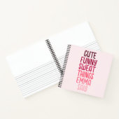 Niedliche Dinge, die mein Kind Personalisiert sagt Notizblock (Innenseite)