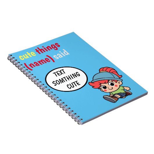 Niedliche Dinge, die mein Kind sagte Notebook Notizblock (Rechte Seite)