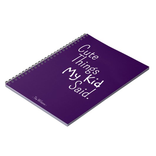 Niedliche Dinge, die mein Kind sagte Notebook Notizblock (Linke Seite)