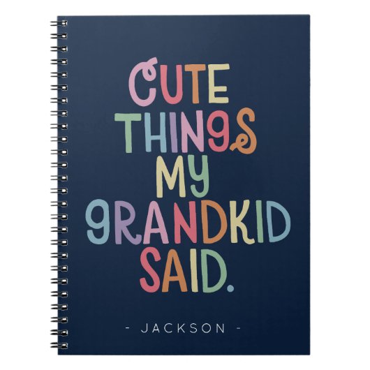 Niedliche Dinge, die meine Großmutter sagte: Noteb Notizblock (Vorderseite)