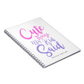 Niedliche Dinge mein Kind sagte rosa und Lila Note Notizblock (Rechte Seite)