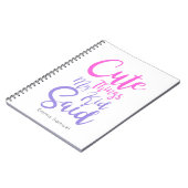 Niedliche Dinge mein Kind sagte rosa und Lila Note Notizblock (Linke Seite)