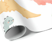 Niedliche Dino-Dinosaurier für Kinder wra Geschenkpapier (Rolleneckpunkt)