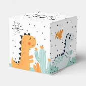 Niedliche Dino Dinosaurier Geburtstagsparty Geschenkschachtel (Rückseite)