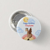 Niedliche Dino Dragon Boy Geburtstagsparty Button (Vorne & Hinten)