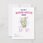 Niedliche Dino-mite Dinosaurier Friend Valentine's (Vorderseite)