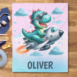 Niedliche Dino Trex Pilot Fleecedecke