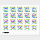 Niedliche Dinos in einer Farbe Maze Name Stickers (Blatt)
