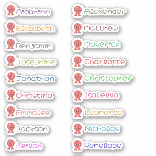 Niedliche Dinosaur-Aufkleber mit benutzerdefiniert Aufkleber (Vorderseite)