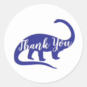 Niedliche Dinosaur Baby Dusche Dino Blue und Green Runder Aufkleber