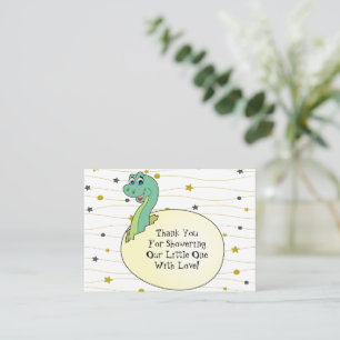Niedliche Dinosaur Babydusche Danke Karte