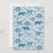 Niedliche Dinosaur Babydusche Einladung (Rückseite)