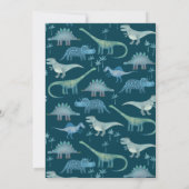 Niedliche Dinosaur Babydusche Einladung (Rückseite)