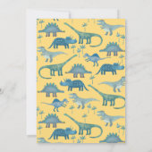 Niedliche Dinosaur Babydusche Einladung (Rückseite)