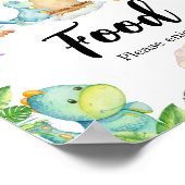 Niedliche Dinosaur Babydusche Poster (Ecke)