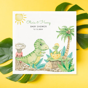 Niedliche Dinosaur Babydusche Serviette
