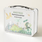 Niedliche Dinosaur School Metal Lunch Box (Rückseite)