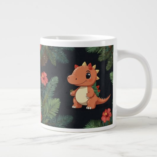 NIEDLICHE DINOSAUR-TASSE Jumbo-Tasse (Rechts)