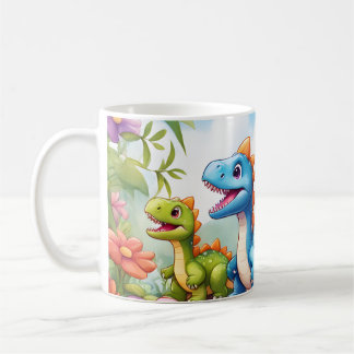Niedliche Dinosaurier 11 oz Tasse für Kinder