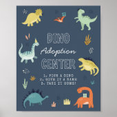 Niedliche Dinosaurier-Adoption Poster (Vorne)