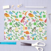 Niedliche Dinosaurier-Arten nahtlos Seidenpapier (Handwerk)