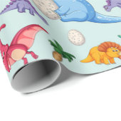 Niedliche Dinosaurier Babies | Baby Geschenkpapier (Rolleneckpunkt)