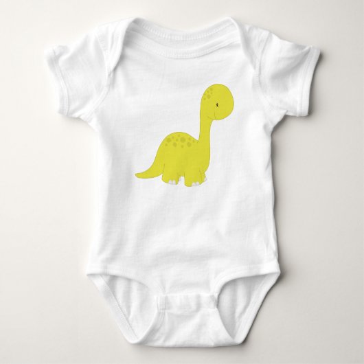 Niedliche Dinosaurier, Baby Dinosaur, Dino, Bronto Baby Strampler (Vorderseite)