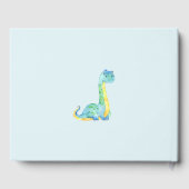 Niedliche Dinosaurier Baby Shower Gästebuch (Rückseite)