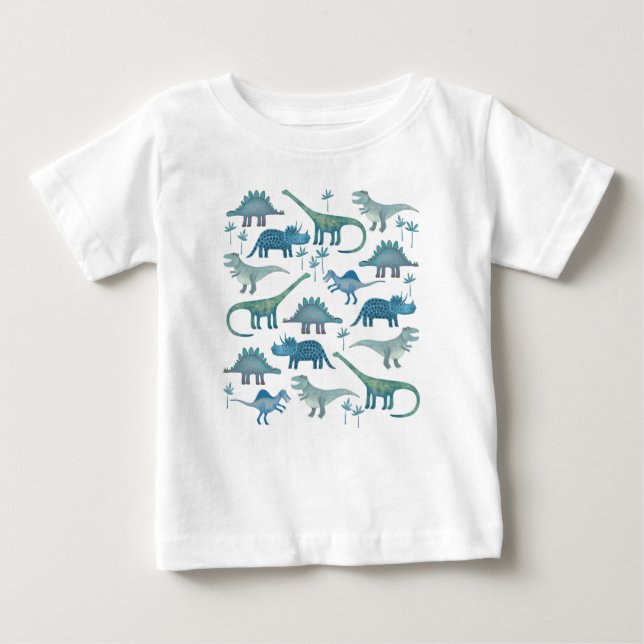 Niedliche Dinosaurier Baby T-shirt (Vorderseite)