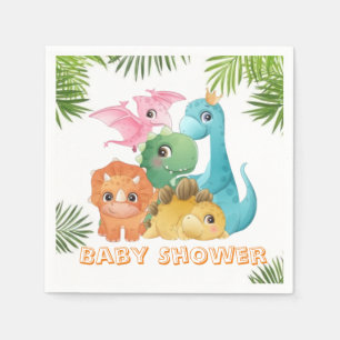 Niedliche Dinosaurier Babydusche Serviette