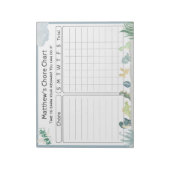 Niedliche Dinosaurier-Belohnung Diagramm Personali Notizblock (Rotiert)