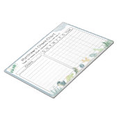 Niedliche Dinosaurier-Belohnung Diagramm Personali Notizblock (angewinkelt)