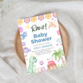 Niedliche Dinosaurier Boy Baby Dusche Einladung