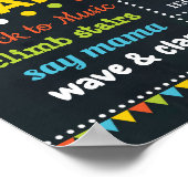 Niedliche Dinosaurier Boys Birth Stats Geburtstag  Poster (Ecke)