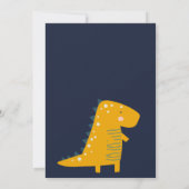 Niedliche Dinosaurier Boys erste Geburtstagsparty Einladung (Rückseite)