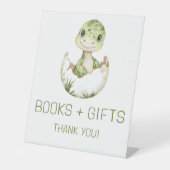 Niedliche Dinosaurier Bücher und Geschenke Kinderd Sockelschild (Vorderseite)