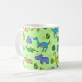 Niedliche Dinosaurier, Cartoon Style. Kaffeetasse (Vorderseite Links)