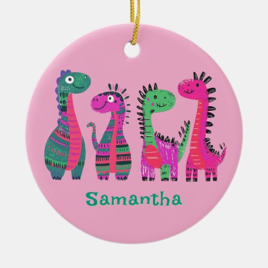 Niedliche Dinosaurier Design Ornament (Vorne)