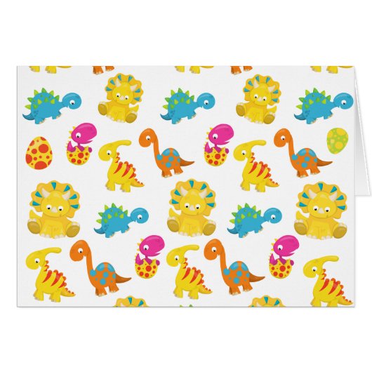 Niedliche Dinosaurier, Dinosaurier-Muster, Baby-Di (Vorderseite (Horizontal))