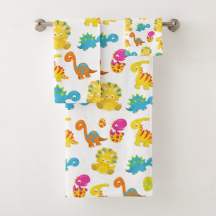 Niedliche Dinosaurier, Dinosaurier-Muster, Baby-Di Badhandtuch Set