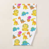 Niedliche Dinosaurier, Dinosaurier-Muster, Baby-Di Badhandtuch Set (Handtuch)