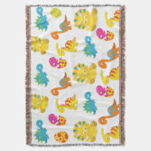 Niedliche Dinosaurier, Dinosaurier-Muster, Baby-Di Decke (Vorderseite Vertikal)