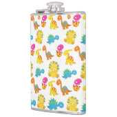 Niedliche Dinosaurier, Dinosaurier-Muster, Baby-Di Flachmann (Links)