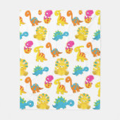 Niedliche Dinosaurier, Dinosaurier-Muster, Baby-Di Fleecedecke (Vorderseite)