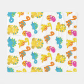 Niedliche Dinosaurier, Dinosaurier-Muster, Baby-Di Fleecedecke (Vorderseite (Horizontal))