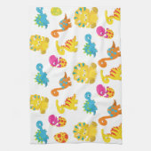 Niedliche Dinosaurier, Dinosaurier-Muster, Baby-Di Geschirrtuch (Vertikal)