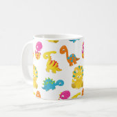 Niedliche Dinosaurier, Dinosaurier-Muster, Baby-Di Kaffeetasse (Vorderseite Links)