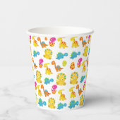 Niedliche Dinosaurier, Dinosaurier-Muster, Baby-Di Pappbecher (Rückseite)