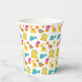 Niedliche Dinosaurier, Dinosaurier-Muster, Baby-Di Pappbecher (Vorderseite)