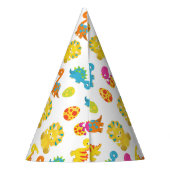 Niedliche Dinosaurier, Dinosaurier-Muster, Baby-Di Partyhütchen (Rückseite)